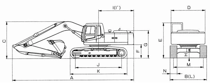 Гидравлический гусеничный экскаватор GE520H